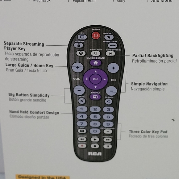 New Sealed RCA RCR413BHZ 4-Device Universal STREAMING PLAYER Remote Control. The - Picture 4 of 4